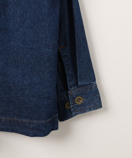Dickies(ディッキーズ)の「【Dickies(ディッキーズ)】別注 ワークアウトBIGシャツ(シャツ/ブラウス・レディース・サックスブルー/ダークブルー・FREE)」の7枚目の写真