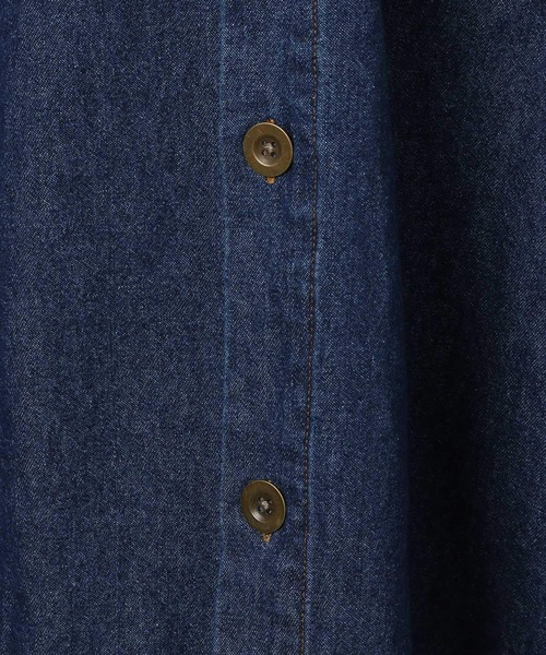 Dickies(ディッキーズ)の「【Dickies(ディッキーズ)】別注 ワークアウトBIGシャツ(シャツ/ブラウス・レディース・サックスブルー/ダークブルー・FREE)」の10枚目の写真