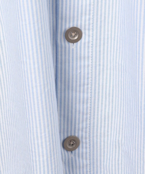 Dickies(ディッキーズ)の「【Dickies(ディッキーズ)】別注 ワークアウトBIGシャツ(シャツ/ブラウス・レディース・サックスブルー/ダークブルー・FREE)」の4枚目の写真