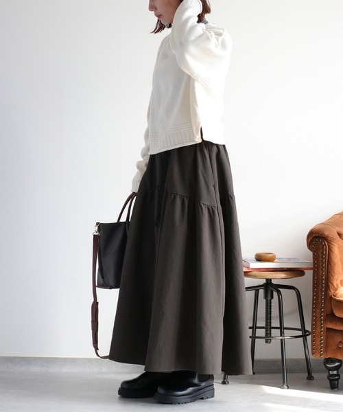cepo（セポ）の「カシミアタッチクロップドニット〈ウォッシャブル〉（ニット/セーター・レディース・オフホワイト/ブラック/レッド/ブラウン/イエロー・M）」の7枚目の写真