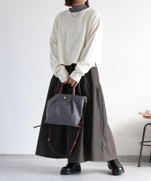 cepo（セポ）の「カシミアタッチクロップドニット〈ウォッシャブル〉（ニット/セーター・レディース・オフホワイト/ブラック/レッド/ブラウン/イエロー・M）」の10枚目の写真