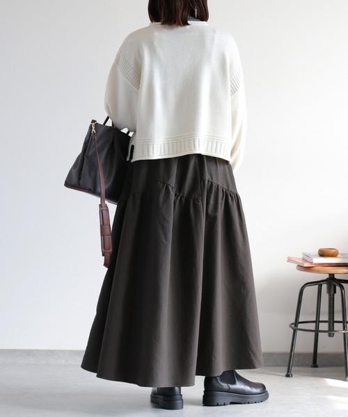 cepo（セポ）の「カシミアタッチクロップドニット〈ウォッシャブル〉（ニット/セーター・レディース・オフホワイト/ブラック/レッド/ブラウン/イエロー・M）」の8枚目の写真