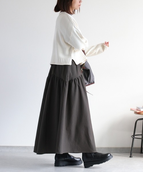 cepo（セポ）の「カシミアタッチクロップドニット〈ウォッシャブル〉（ニット/セーター・レディース・オフホワイト/ブラック/レッド/ブラウン/イエロー・M）」の9枚目の写真