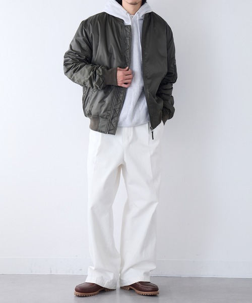 HAUS（ハウス）の「【HAUS】エステルツイル中綿MA-1 KMW-54811（MA-1・メンズ・ブラック/カーキ・LL/L/M）」の10枚目の写真