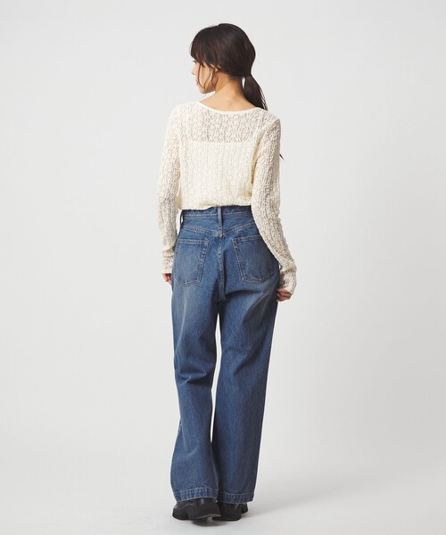 EMMEL REFINES(エメルリファインズ)の「<EMMEL REFINES>EM ハイウエスト ルーズ フレアデニム パンツ(デニムパンツ・レディース・ライトブルー/ネイビー・M/S/XS)」の17枚目の写真