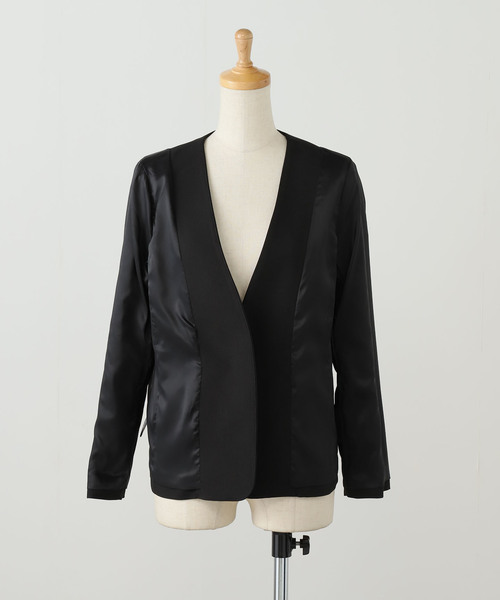 La TOTALITE（ラトータリテ）の「ノーカラーソフトジャケット（その他アウター・レディース・ブラック/ブラウン・36/38）」の19枚目の写真