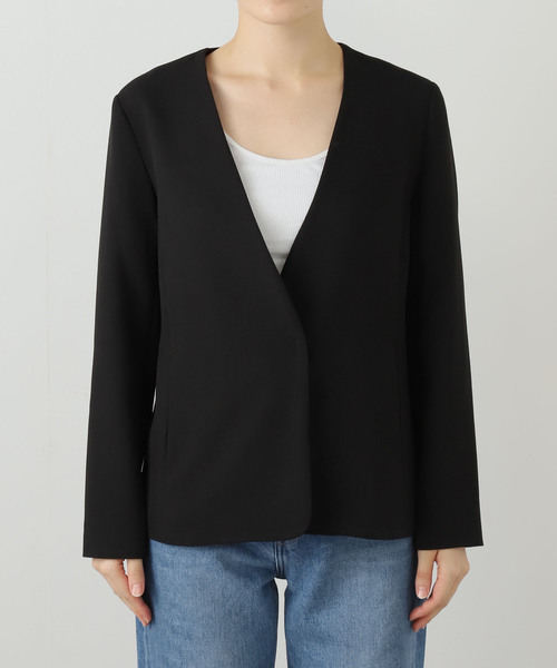 La TOTALITE（ラトータリテ）の「ノーカラーソフトジャケット（その他アウター・レディース・ブラック/ブラウン・36/38）」の21枚目の写真