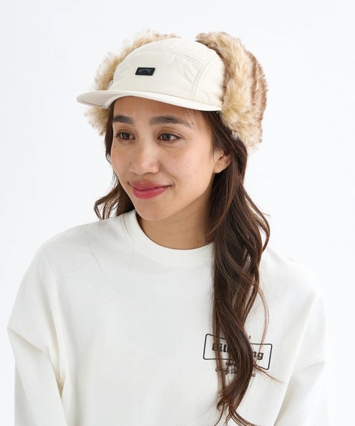 BILLABONG(ビラボン)の「BILLABONG レディース A/DIV TRAPPER CAP キャップ 【2025年秋冬モデル】 @autumn/ビラボンアロゴファートラッパーキャップ(帽子)(キャップ・レディース・ブラック/オリーブ/アイボリー・FREE)」の2枚目の写真