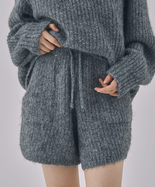 Unblend(アンブレンド)の「【Unblend】ニットショートパンツ<セットアップ対応>(その他パンツ・レディース・グレー/ブルー/ブラウン・FREE)」の2枚目の写真