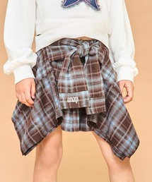 ANAP kids（アナップキッズ）の「腰巻シャツ風スカート【ジュニアお揃い】（スカート・キッズ）」