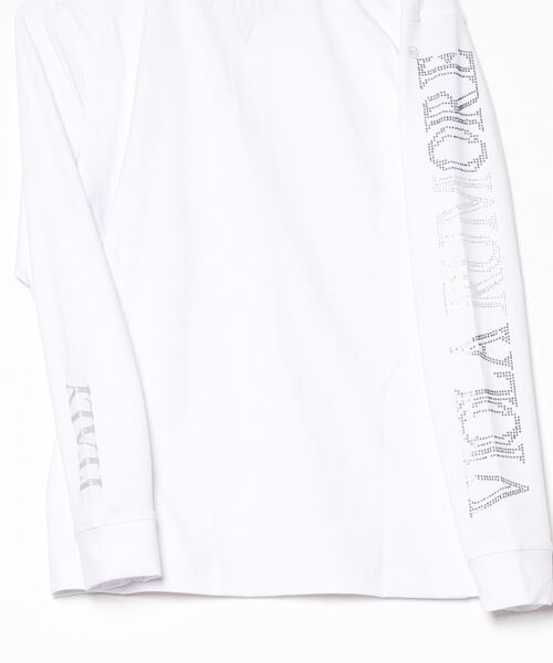 VIOLA(ヴィオラ)の「『VIOLA rumore/ヴィオラ ルモーレ』ラインストーンプリントハーフジップ長袖カットソー(Tシャツ/カットソー・メンズ・ブラック/ブラック×ホワイト/ホワイト・M/XL/L)」の13枚目の写真