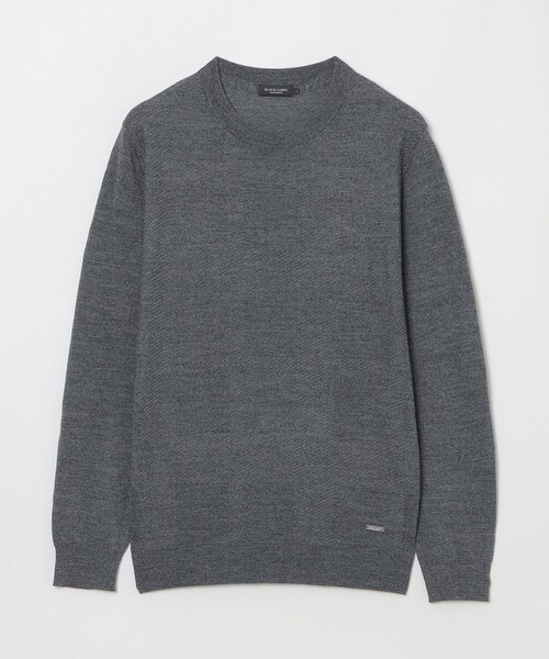 シャドーチェッククルーネックニット（ニット/セーター）｜BLACK LABEL