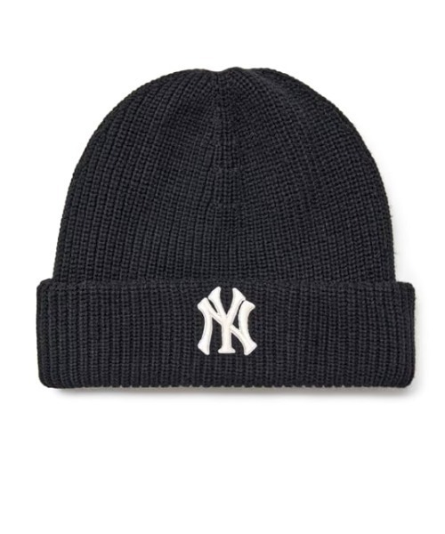 MLB(メジャーリーグベースボール)の「【日本未発売/WEB限定】MLB KOREA(エムエルビーコリア)/ロゴ刺繍ビーニー ニット帽/New jelly mid-binnie(ニットキャップ/ビーニー・レディース・チャコールグレー/グレー/ブルー/クリーム/ブラック/ピンク/グリーン/ネイビー/ベージュ/ブルー系その他/オレンジ/イエロー・FREE)」の2枚目の写真