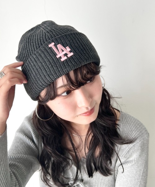 MLB(メジャーリーグベースボール)の「【日本未発売/WEB限定】MLB KOREA(エムエルビーコリア)/ロゴ刺繍ビーニー ニット帽/New jelly mid-binnie(ニットキャップ/ビーニー・レディース・チャコールグレー/グレー/ブルー/クリーム/ブラック/ピンク/グリーン/ネイビー/ベージュ/ブルー系その他/オレンジ/イエロー・FREE)」の13枚目の写真