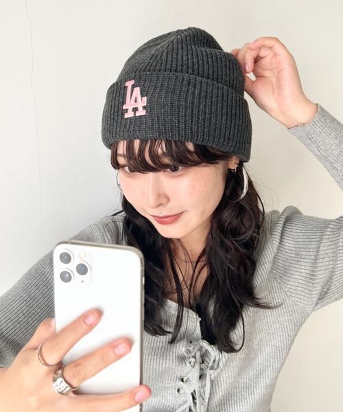 MLB(メジャーリーグベースボール)の「【日本未発売/WEB限定】MLB KOREA(エムエルビーコリア)/ロゴ刺繍ビーニー ニット帽/New jelly mid-binnie(ニットキャップ/ビーニー・レディース・チャコールグレー/グレー/ブルー/クリーム/ブラック/ピンク/グリーン/ネイビー/ベージュ/ブルー系その他/オレンジ/イエロー・FREE)」の16枚目の写真