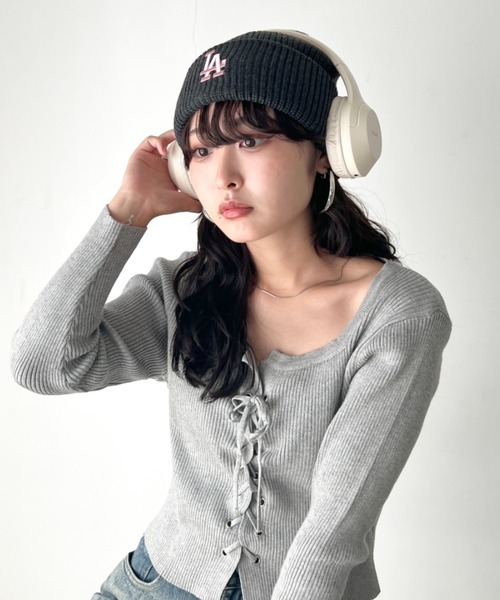 MLB(メジャーリーグベースボール)の「【日本未発売/WEB限定】MLB KOREA(エムエルビーコリア)/ロゴ刺繍ビーニー ニット帽/New jelly mid-binnie(ニットキャップ/ビーニー・レディース・チャコールグレー/グレー/ブルー/クリーム/ブラック/ピンク/グリーン/ネイビー/ベージュ/ブルー系その他/オレンジ/イエロー・FREE)」の20枚目の写真