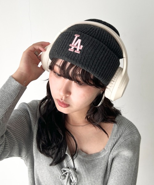 MLB(メジャーリーグベースボール)の「【日本未発売/WEB限定】MLB KOREA(エムエルビーコリア)/ロゴ刺繍ビーニー ニット帽/New jelly mid-binnie(ニットキャップ/ビーニー・レディース・チャコールグレー/グレー/ブルー/クリーム/ブラック/ピンク/グリーン/ネイビー/ベージュ/ブルー系その他/オレンジ/イエロー・FREE)」の17枚目の写真