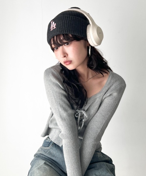 MLB(メジャーリーグベースボール)の「【日本未発売/WEB限定】MLB KOREA(エムエルビーコリア)/ロゴ刺繍ビーニー ニット帽/New jelly mid-binnie(ニットキャップ/ビーニー・レディース・チャコールグレー/グレー/ブルー/クリーム/ブラック/ピンク/グリーン/ネイビー/ベージュ/ブルー系その他/オレンジ/イエロー・FREE)」の21枚目の写真