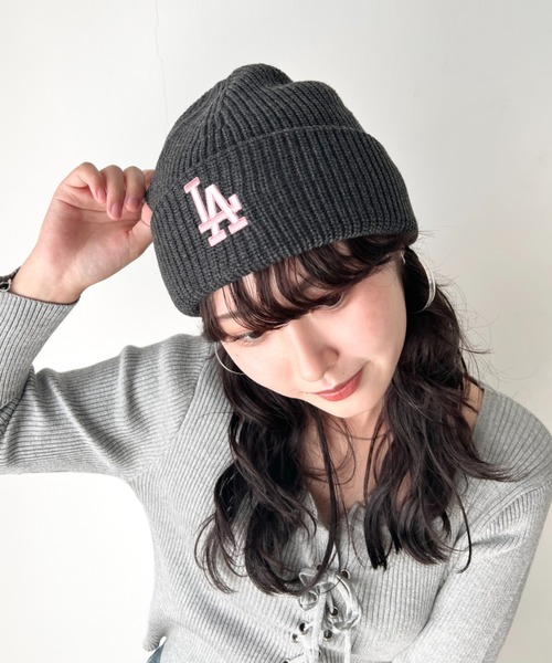 MLB(メジャーリーグベースボール)の「【日本未発売/WEB限定】MLB KOREA(エムエルビーコリア)/ロゴ刺繍ビーニー ニット帽/New jelly mid-binnie(ニットキャップ/ビーニー・レディース・チャコールグレー/グレー/ブルー/クリーム/ブラック/ピンク/グリーン/ネイビー/ベージュ/ブルー系その他/オレンジ/イエロー・FREE)」の14枚目の写真