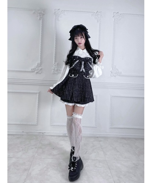 Ank Rouge(アンクルージュ)の「大きなベロアリボンヘッドドレス(カチューシャ・レディース・ピンク/レッド/ブラック・FREE)」の7枚目の写真