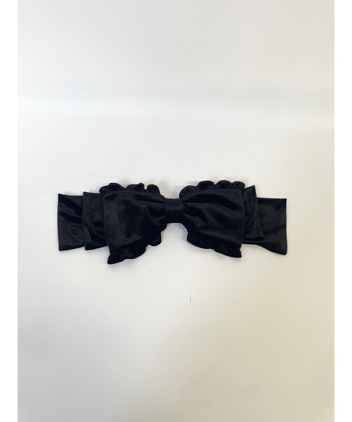 Ank Rouge(アンクルージュ)の「大きなベロアリボンヘッドドレス(カチューシャ・レディース・ピンク/レッド/ブラック・FREE)」の8枚目の写真