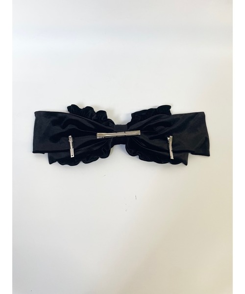 Ank Rouge(アンクルージュ)の「大きなベロアリボンヘッドドレス(カチューシャ・レディース・ピンク/レッド/ブラック・FREE)」の9枚目の写真