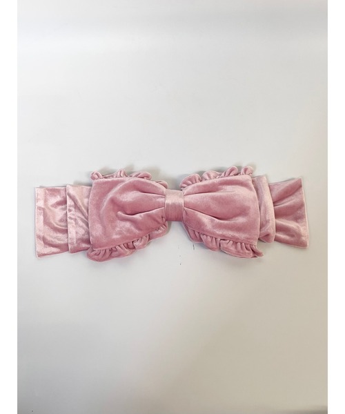 Ank Rouge(アンクルージュ)の「大きなベロアリボンヘッドドレス(カチューシャ・レディース・ピンク/レッド/ブラック・FREE)」の11枚目の写真
