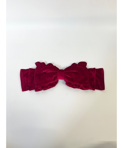 Ank Rouge(アンクルージュ)の「大きなベロアリボンヘッドドレス(カチューシャ・レディース・ピンク/レッド/ブラック・FREE)」の14枚目の写真