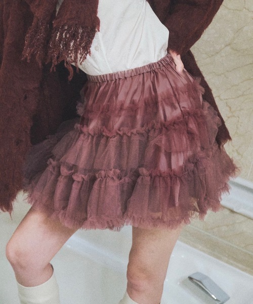 Lovilyn（ラヴィリン）の「推し活ティアードチュールミニスカート