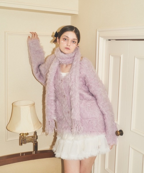 Lovilyn（ラヴィリン）の「推し活ティアードチュールミニスカート（スカート・レディース・ペールイエロー/チェリーレッド/ピンク/ホワイト・MEDIUM/SMALL）」の9枚目の写真