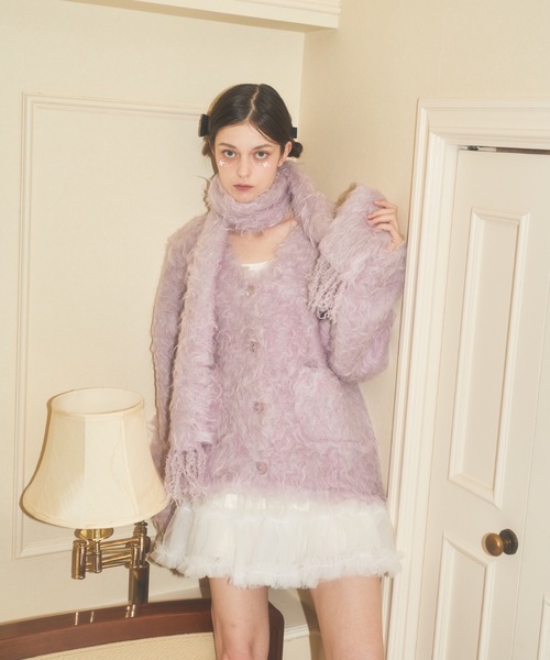 Lovilyn（ラヴィリン）の「推し活ティアードチュールミニスカート（スカート・レディース・ペールイエロー/チェリーレッド/ピンク/ホワイト・MEDIUM/SMALL）」の11枚目の写真