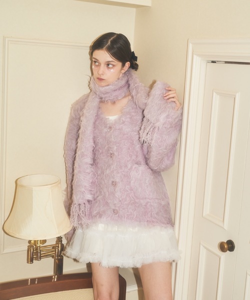 Lovilyn（ラヴィリン）の「推し活ティアードチュールミニスカート（スカート・レディース・ペールイエロー/チェリーレッド/ピンク/ホワイト・MEDIUM/SMALL）」の13枚目の写真