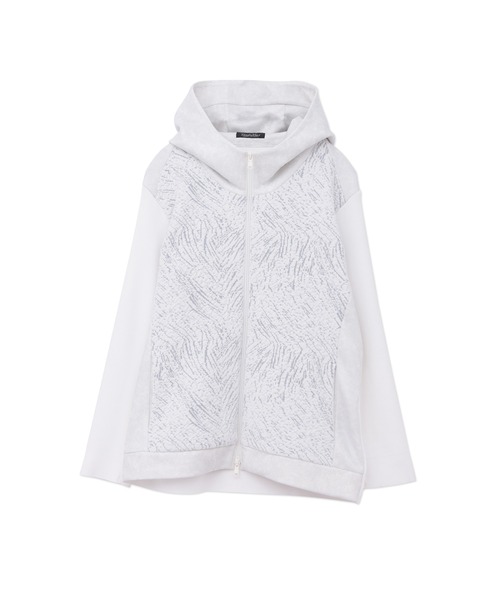 TORNADO MART（トルネードマート）の「ﾋﾞｰｽﾄﾍｱｰﾓｰﾙﾆｯﾄｺﾝﾋﾞﾌｰﾃﾞｨｰBL（ブルゾン・メンズ・ブラック/ホワイト・MEDIUM/LARGE/LL）」の6枚目の写真