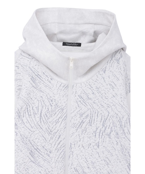 TORNADO MART（トルネードマート）の「ﾋﾞｰｽﾄﾍｱｰﾓｰﾙﾆｯﾄｺﾝﾋﾞﾌｰﾃﾞｨｰBL（ブルゾン・メンズ・ブラック/ホワイト・MEDIUM/LARGE/LL）」の7枚目の写真