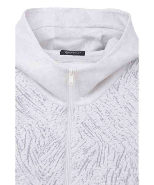 TORNADO MART（トルネードマート）の「ﾋﾞｰｽﾄﾍｱｰﾓｰﾙﾆｯﾄｺﾝﾋﾞﾌｰﾃﾞｨｰBL（ブルゾン・メンズ・ブラック/ホワイト・MEDIUM/LARGE/LL）」の9枚目の写真