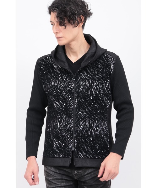 TORNADO MART（トルネードマート）の「ﾋﾞｰｽﾄﾍｱｰﾓｰﾙﾆｯﾄｺﾝﾋﾞﾌｰﾃﾞｨｰBL（ブルゾン・メンズ・ブラック/ホワイト・MEDIUM/LARGE/LL）」の17枚目の写真