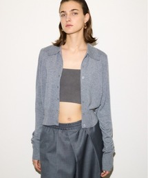 THROW by SLY | THROW KNIT POLO 2WAY HG CD ニット ポロ 2ウェイ ハイゲージ カーディガン 秋服 冬服(カーディガン/ボレロ)