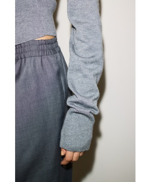 THROW by SLY（スローバイスライ）の「THROW KNIT POLO 2WAY HG CD ニット ポロ 2ウェイ ハイゲージ カーディガン 秋服 冬服（カーディガン/ボレロ・レディース・杢グレー/キナリ・FREE）」の17枚目の写真