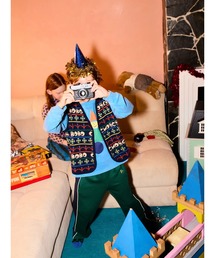 Toys all over knitted vest