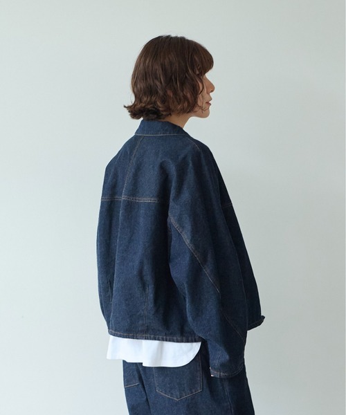 yuniのデニムジャケット yuni（ユニ ）の「10oz denim cocoon ブルゾン（デニムジャケット