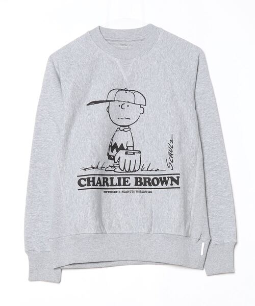 PEANUTS（ピーナッツ）の「ピーナッツ PEANUTS スウェットシャツ SOLOTEX(R)使用（スウェット・メンズ・パープル/チャコールグレー/グリーン/ライトグレー・SS/S/M/L/LL/3L）」の13枚目の写真