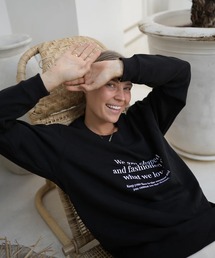 HINNA cottage（ヒナコテージ）の「刺繍ロゴ メッセージスウェット（スウェット）」