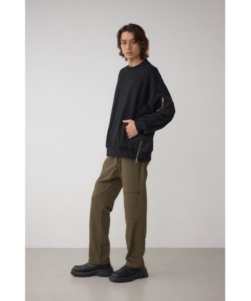 AZUL by moussy(アズールバイマウジー)の「ユーティリティポケット付きプルオーバー(スウェット・メンズ・杢グレー/ブラック/ネイビー・SMALL/MEDIUM/LARGE)」の6枚目の写真