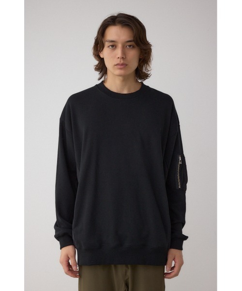 AZUL by moussy(アズールバイマウジー)の「ユーティリティポケット付きプルオーバー(スウェット・メンズ・杢グレー/ブラック/ネイビー・SMALL/MEDIUM/LARGE)」の7枚目の写真