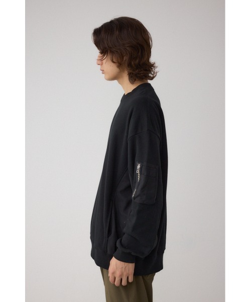 AZUL by moussy(アズールバイマウジー)の「ユーティリティポケット付きプルオーバー(スウェット・メンズ・杢グレー/ブラック/ネイビー・SMALL/MEDIUM/LARGE)」の8枚目の写真