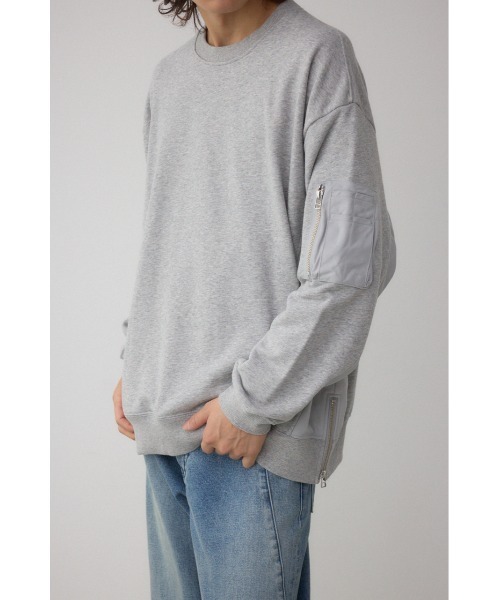 AZUL by moussy(アズールバイマウジー)の「ユーティリティポケット付きプルオーバー(スウェット・メンズ・杢グレー/ブラック/ネイビー・SMALL/MEDIUM/LARGE)」の16枚目の写真