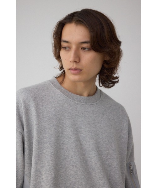 AZUL by moussy(アズールバイマウジー)の「ユーティリティポケット付きプルオーバー(スウェット・メンズ・杢グレー/ブラック/ネイビー・SMALL/MEDIUM/LARGE)」の17枚目の写真