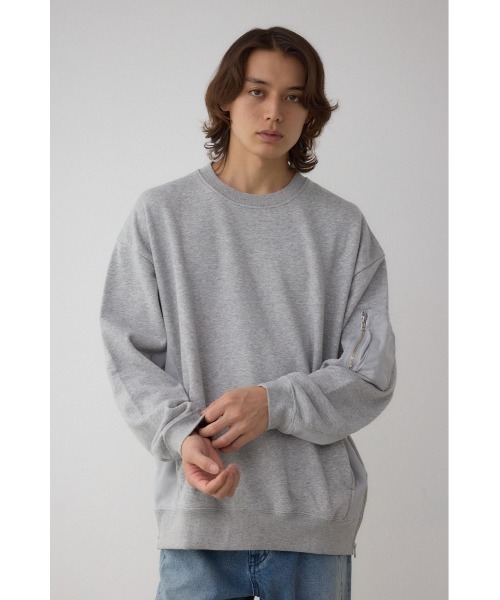 AZUL by moussy(アズールバイマウジー)の「ユーティリティポケット付きプルオーバー(スウェット・メンズ・杢グレー/ブラック/ネイビー・SMALL/MEDIUM/LARGE)」の18枚目の写真