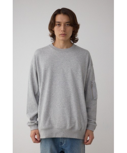 AZUL by moussy(アズールバイマウジー)の「ユーティリティポケット付きプルオーバー(スウェット・メンズ・杢グレー/ブラック/ネイビー・SMALL/MEDIUM/LARGE)」の20枚目の写真