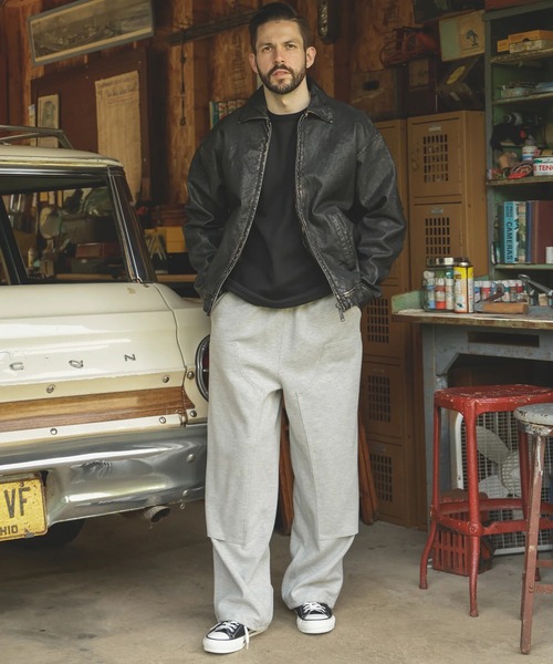 MR.OLIVE（ミスターオリーブ）の「【MR.OLIVE/ミスターオリーブ】VINTAGE CRAFT SHEEP LEATHER /OVERSIZE RIDERS（ライダースジャケット・メンズ・ブラック・M）」の5枚目の写真